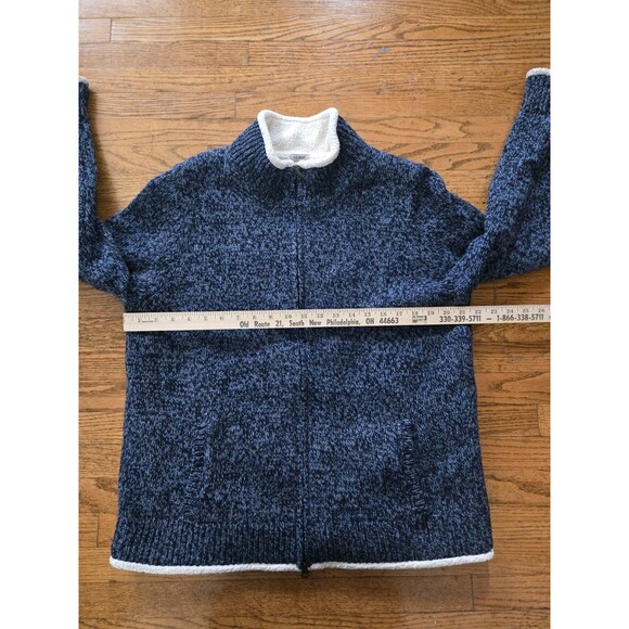 L.L. Bean Lambs Wool Sherpa Lined Zip Up Sweater Jacket Women's Size XL - Picture 7 of 7